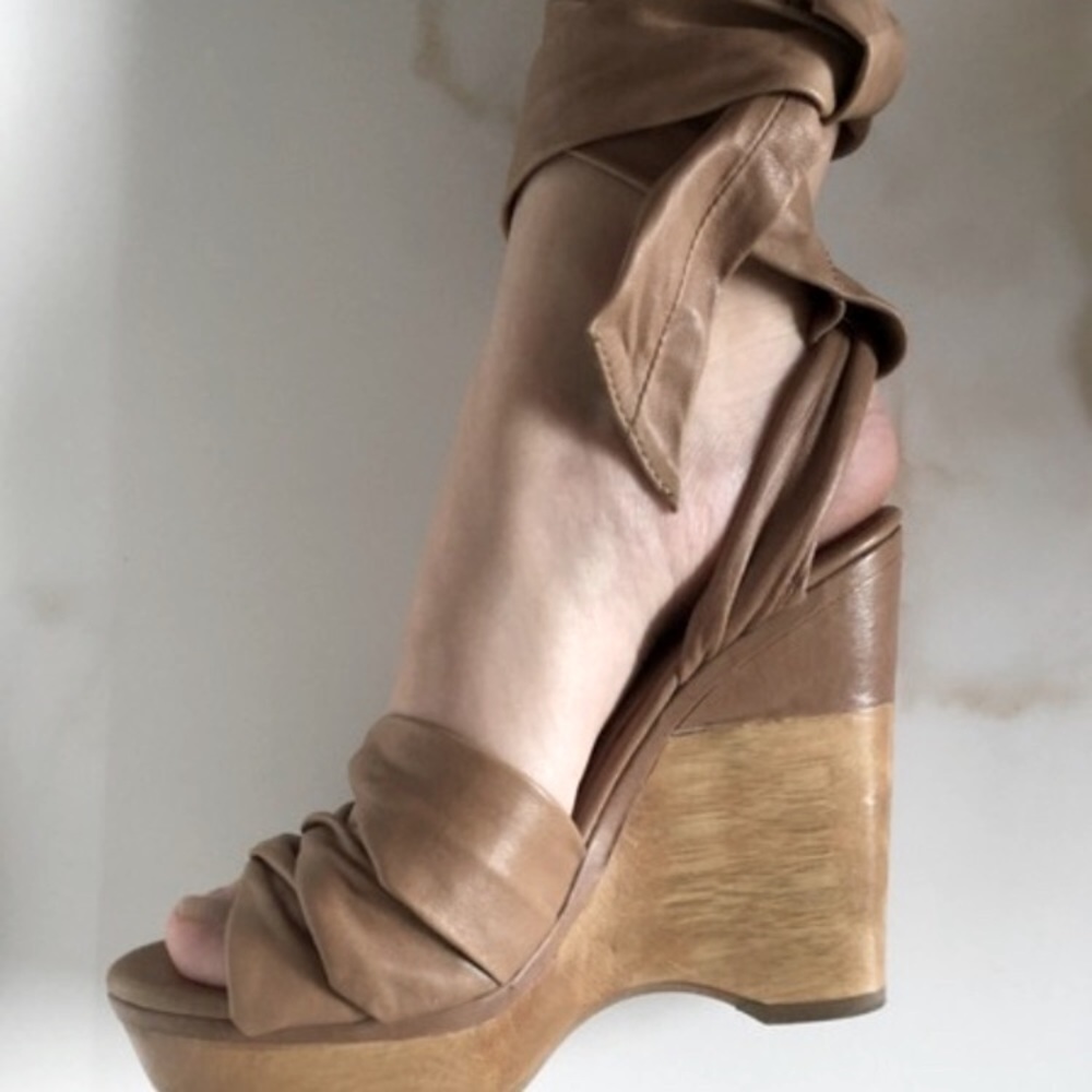7 For All Mankind Leather Platform